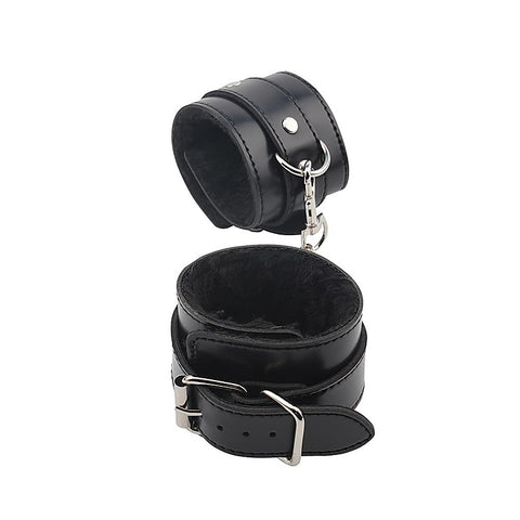 Behave Obey Me Leather Bondage Hand Cuffs by Chisa
