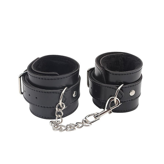 Behave Obey Me Leather Fetish Ankle Cuffs by Chisa