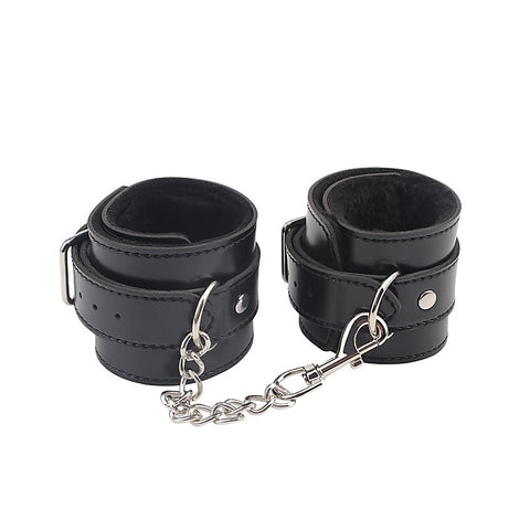 Behave Obey Me Leather Fetish Ankle Cuffs by Chisa