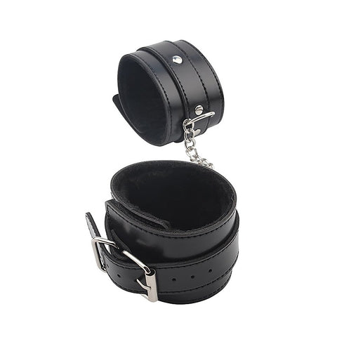 Behave Obey Me Leather Fetish Ankle Cuffs by Chisa