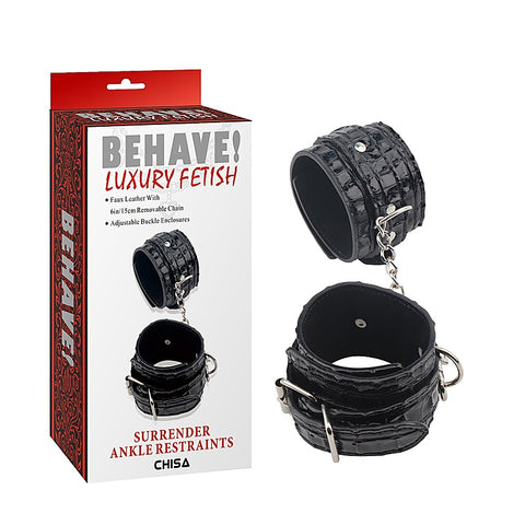 Behave Surrender Fully Adjustable Ankle Restraints by Chisa