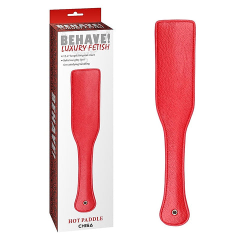 Behave Bondage Play Hot Paddle Red by Chisa