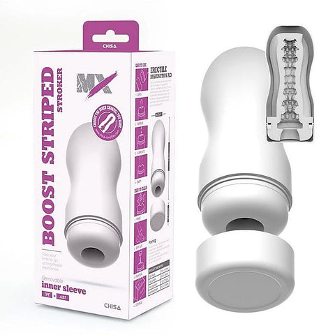 MX Boost Striped Super Soft Men's Stroker by Chisa