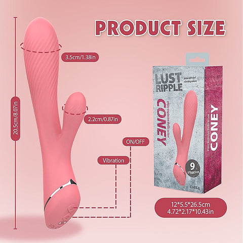 Lust Ripple Coney 9 Function Rabbit Vibrator by Chisa