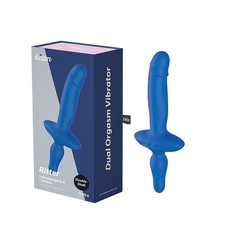 Double Orgasm Vibrating Silicone Dildo by Kissen Ritter
