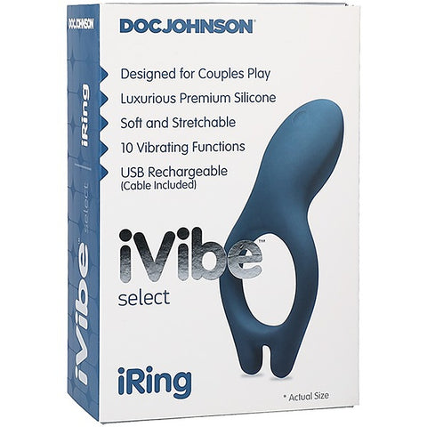 IVibe IRing 10 Function Vibrating Cock Ring by Doc Johnson