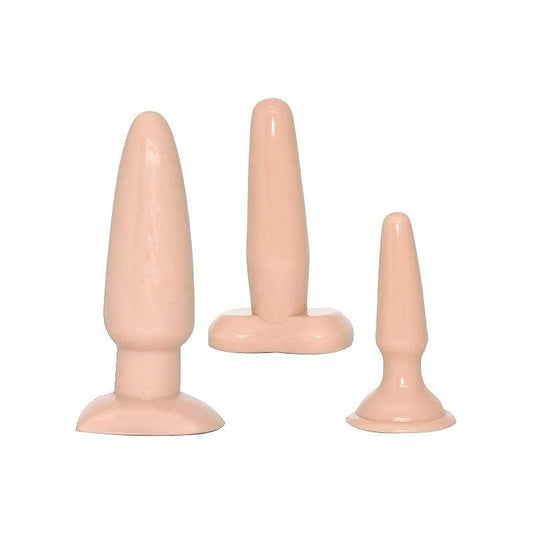 Excellent Power Vanilla Dip Butt Plugs Set