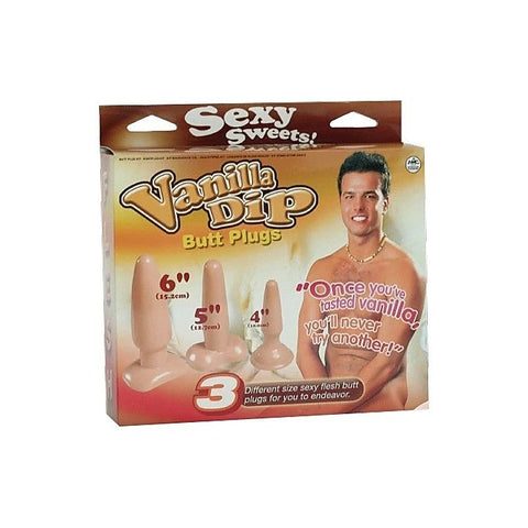 Excellent Power Vanilla Dip Butt Plugs Set