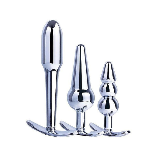Hardware Gear 3 In 1 Metal Butt Plug Kit Set