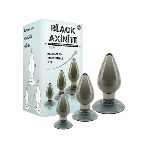 Black Axinite 3-in-1 Anal Plug Kit by NANMA Corporation