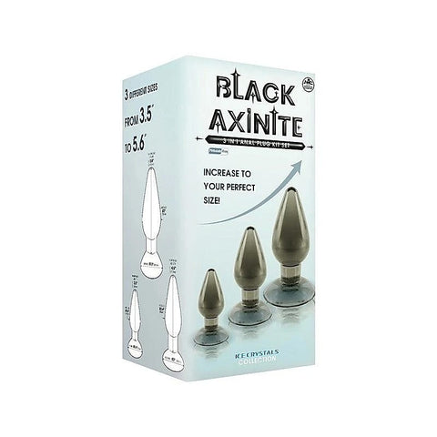 Black Axinite 3-in-1 Anal Plug Kit by NANMA Corporation