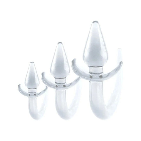 Black Axinite 3 In 1 Unique Design Anal Plug Kit with Tail