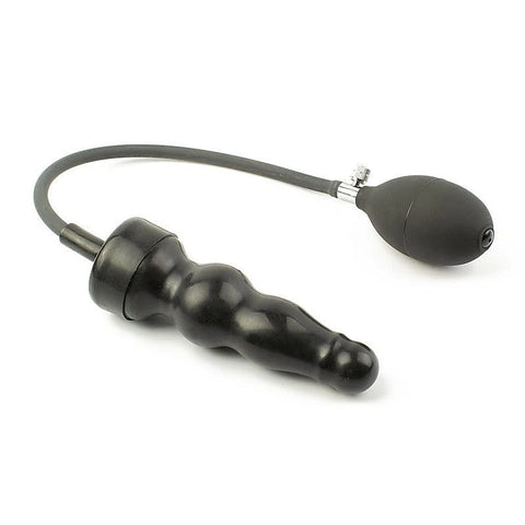 Strafe Inflatable Ribbed Silicone Anal Plug