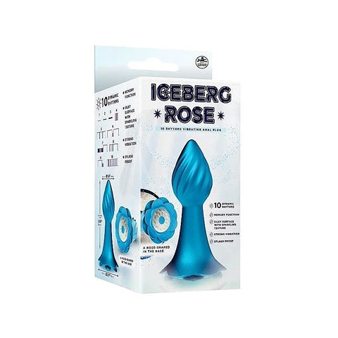 Iceberg Rose 10 Rhythms Vibrating Anal Plug