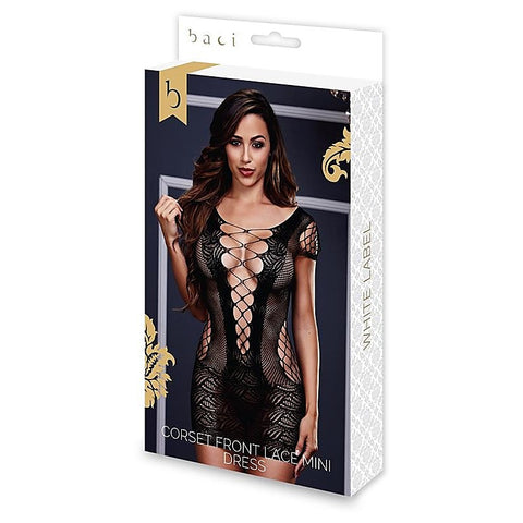Corset Front Lace Mini Dress by Baci Lingerie