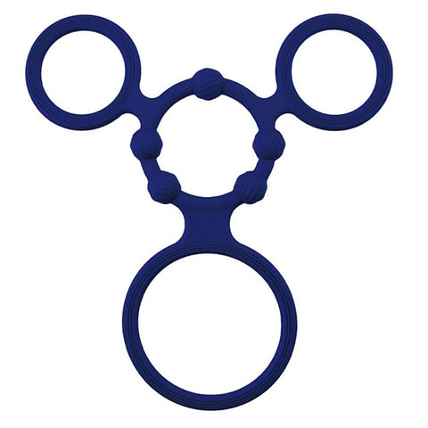 EnduCock Ring Silicone Triple Cock Ring With Ball Stretcher