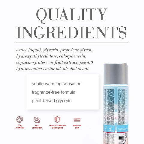 JO H20 Water Based Warming Lubricant by System Jo