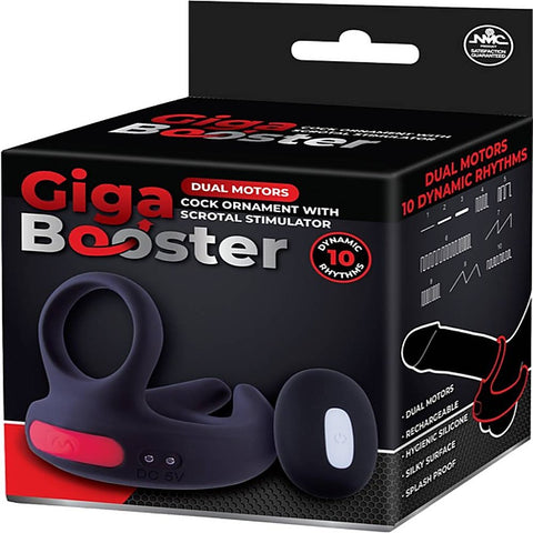 Giga Booster Dual Motor Vibrating Cock Ring