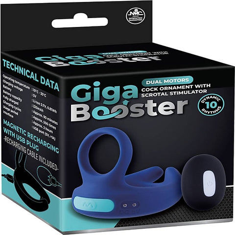 Giga Booster Dual Motor Vibrating Cock Ring