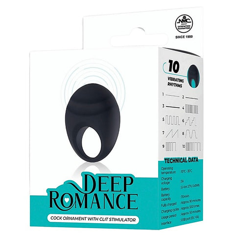 Deep Romance 10 Function Cock Ornament With Clit Stimulator