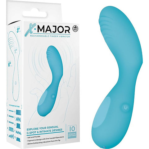 X. Major 10 Function Rechargeable Finger Vibrator