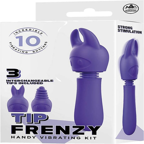 Power Tip Frenzy 10 Functions Silicone Wand Massager