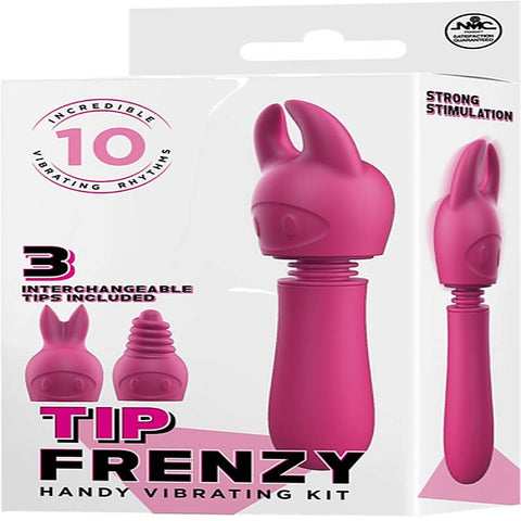 Power Tip Frenzy 10 Functions Silicone Wand Massager