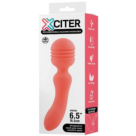 Excellent Power Exciter Rechargeable Silicone Body Wand