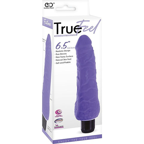 True Feel Slim Soft and Pliable Vibrating Realistic Dildo