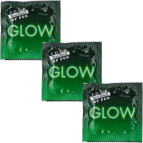 Glow N Dark Stretchy Condoms 144 Pack by Four Seasons