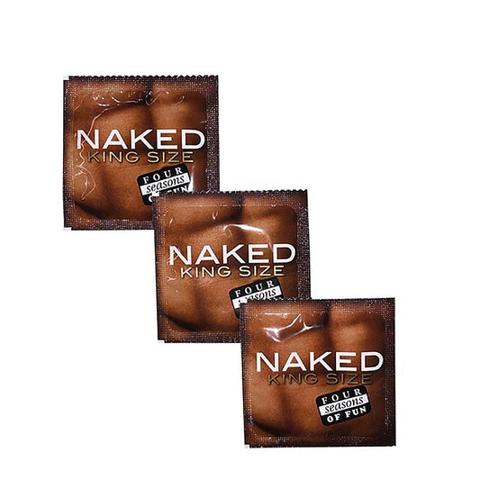 Naked King Size Lubricated Condoms 144 Pack By Four Seasons