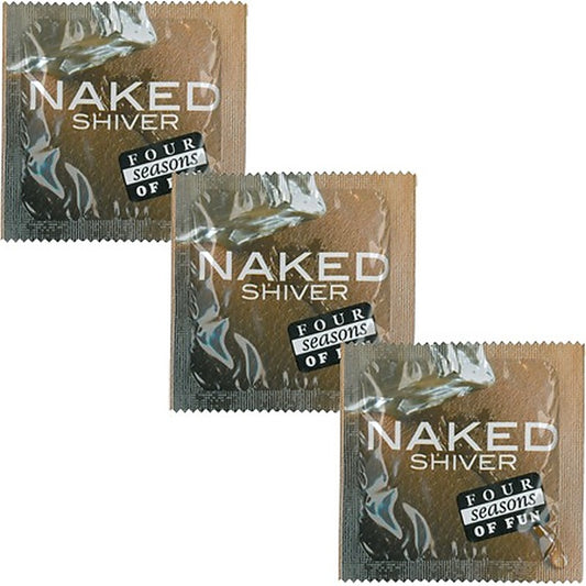Naked Shiver Lubricated Condoms by Four Seasons