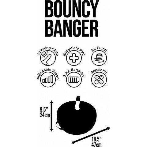 Bouncy Banger Inflatable Vibrating Dildo by Hott Products