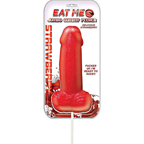 Jumbo Gummy Edible Cock Pop Strawberry by Hott Products