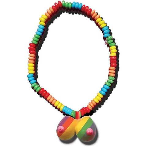Rainbow Edible Boobie Candy Necklace by Hott Products