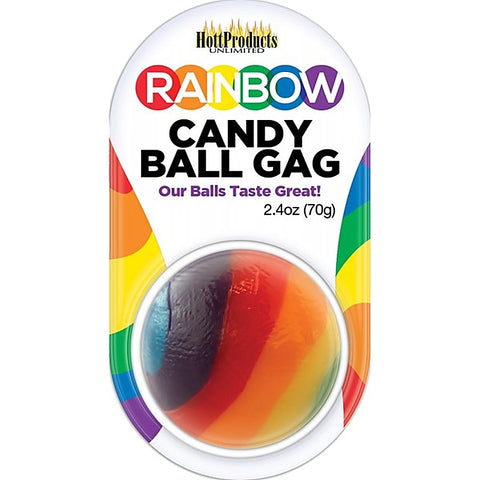 Rainbow Mouth Watering Edible Candy Ball Gag