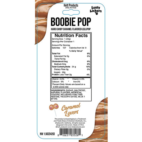 Lusty Lickers Boobie Shaped Edible Pop Candy