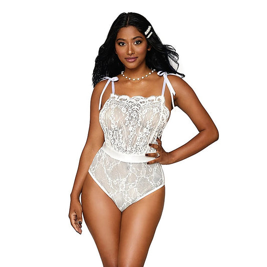 Stretch Lace and Stretch Mesh Women's Teddy