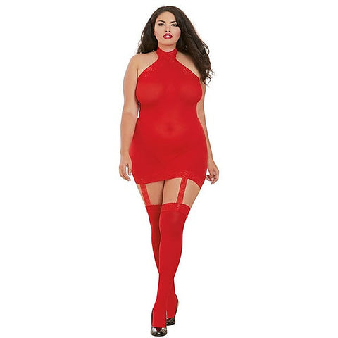 Garter Dress With Thigh High by Dream Girl Lingerie