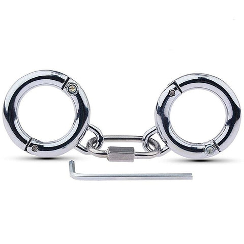 Class Stainless Steel BDSM Play Thumb Cuffs by BDStyle