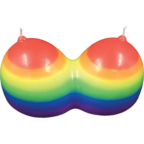 Rainbow Jumbow Boobie Shape Novelty Candle by Hott Products