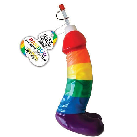 Rainbow Dicky Chug Novelty Sports Bottle by Hott Products