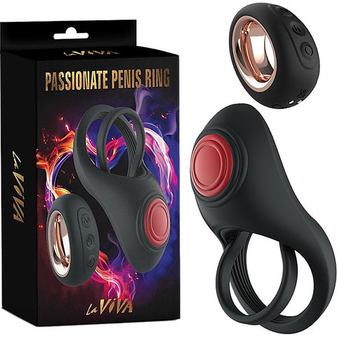 Remote Control 10 Function Passionate Penis Ring by La Viva