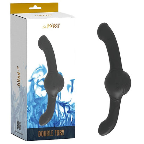 Double Fury Vibrating & Thrusting Dildo by La Viva