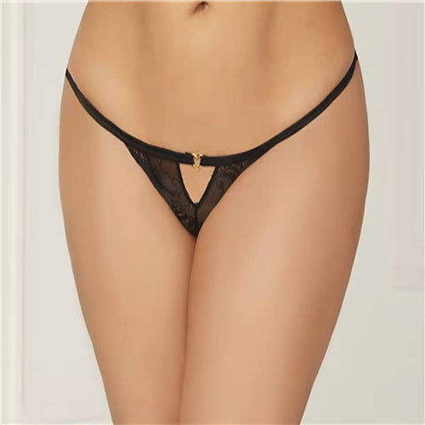 Lace Heart Open Crotch Women Panty by Seven 'til Midnight