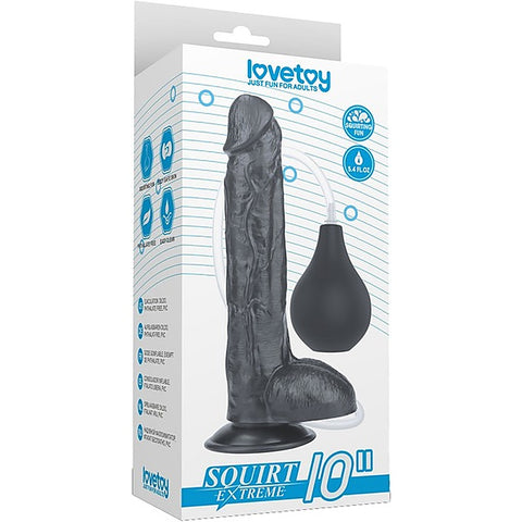 Squirt Extreme Realistic Looking Dong Black by Lovetoy