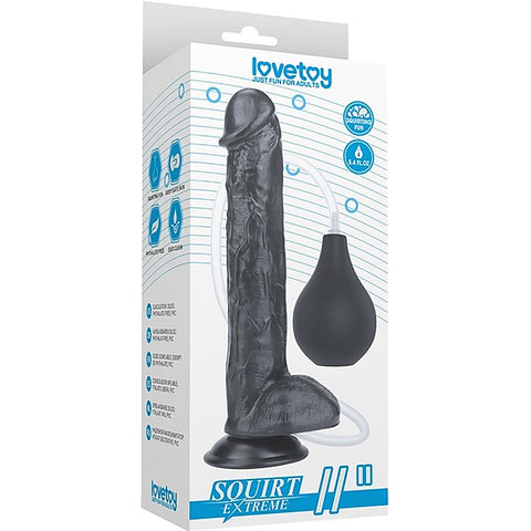 Squirt Extreme Realistic Looking Dong Black by Lovetoy