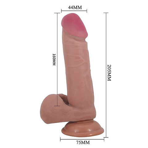 Pretty Love Sliding Skin Series Suction Cup Realistic Dildo