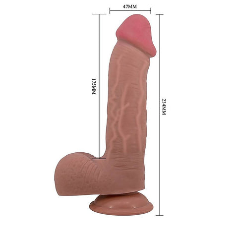 Pretty Love Sliding Skin Series Suction Cup Realistic Dildo