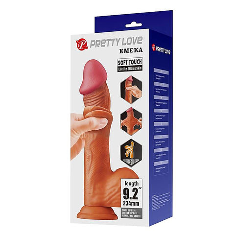 Pretty Love Sliding Skin Series Suction Cup Realistic Dildo